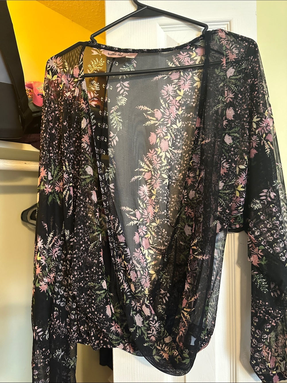 Sheer Black Floral Top